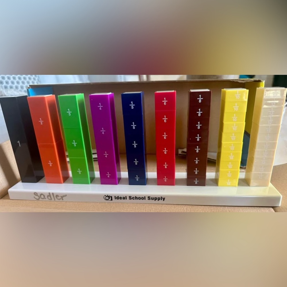 Colorful Fraction Stax Set Educational Tools